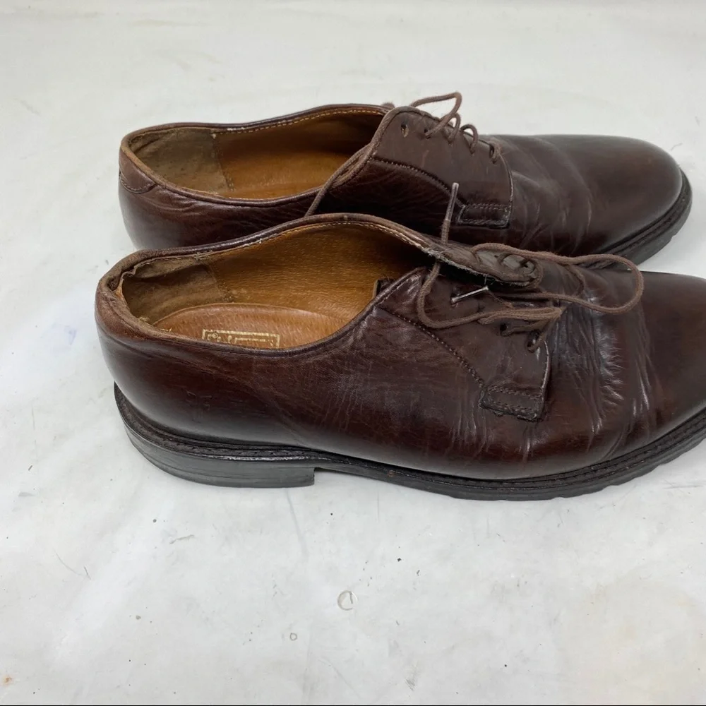 Frye men brown leather Oxford shoes 8 BS3